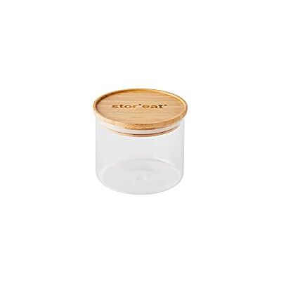 mastrad Connecté Stor'Eat voorraadpot, borosilicaatglas, beschermt tegen vocht, luchtdicht deksel, kleur bamboe, BPA-vrij, 600 ml mastrad Connecté Stor'Eat voorraadpot, borosilicaatglas, beschermt tegen vocht, luchtdicht deksel, kleur bamboe, BPA-vrij, 600 ml