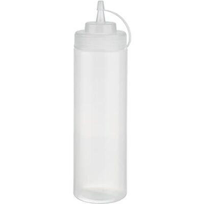 APS Knijpfles, set van 6 stuks Ø 7 cm, H: 26,5 cm, 760 ml polyethyleen, transparant met schroefdop met afsluitkap, vulopening: Ø 5,5 cm APS Knijpfles, set van 6 stuks Ø 7 cm, H: 26,5 cm, 760 ml polyethyleen, transparant met schroefdop met afsluitkap, vulopening: Ø 5,5 cm