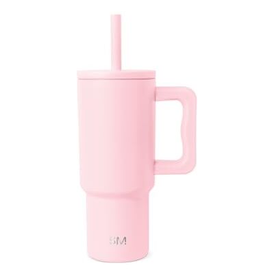 Simple Modern Kids 24oz beker met handvat en siliconen rietjesdeksel morsbestendig en lekvrij Herbruikbare roestvrijstalen beker cadeau voor kinderen, jongens meisjes Trek 710 ml Blush Simple Modern Kids 24oz beker met handvat en siliconen rietjesdeksel morsbestendig en lekvrij Herbruikbare roestvrijstalen beker cadeau voor kinderen, jongens meisjes Trek 710 ml Blush