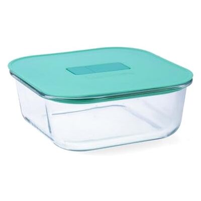 Luminarc Joy luchtdichte container, glas, 17 x 17 x 7 cm, 110 cl, tweekleurig Luminarc Joy luchtdichte container, glas, 17 x 17 x 7 cm, 110 cl, tweekleurig