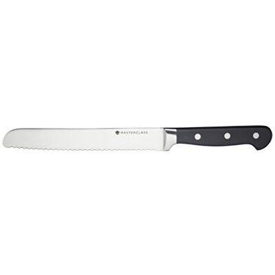 Master Class KitchenCraft MasterClass Tipless Broodmes Met Afgerond Uiteinde, Roestvrij Staal, 44 x 10,6 x 1,8 Centimeter, Zilverkleurig/Zwart, MCSAFETYBREAD Master Class KitchenCraft MasterClass Tipless Broodmes Met Afgerond Uiteinde, Roestvrij Staal, 44 x 10,6 x 1,8 Centimeter, Zilverkleurig/Zwart, MCSAFETYBREAD