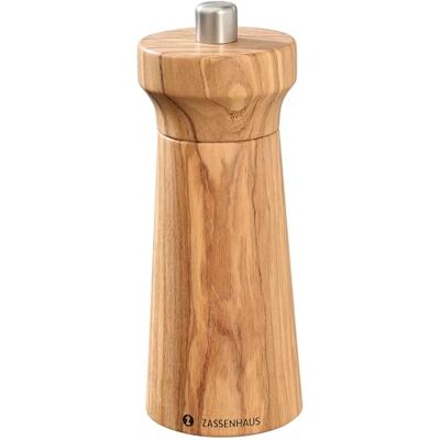 Zassenhaus Pepermolen Westland olijfhout met traploos verstelbare krachtige keramische molen kruidenmolen voor peper 14 cm, Ø 5,4 cm Zassenhaus Pepermolen Westland olijfhout met traploos verstelbare krachtige keramische molen kruidenmolen voor peper 14 cm, Ø 5,4 cm