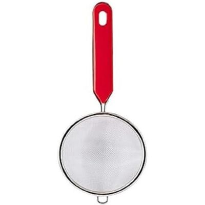 HOME zeef 10 cm, roestvrij staal, rood, 24 x 10 x 4,5 cm HOME zeef 10 cm, roestvrij staal, rood, 24 x 10 x 4,5 cm