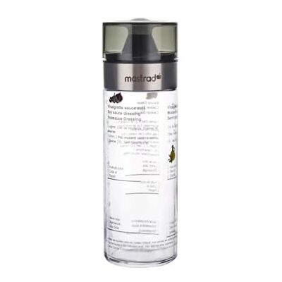 mastrad Saladedressing Shaker 400 ml met 4 recepten en deksel slasausfles druppelvrij, roodbruin mastrad Saladedressing Shaker 400 ml met 4 recepten en deksel slasausfles druppelvrij, roodbruin