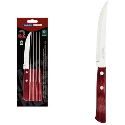 Tramontina 29899/154 Steak/Pizza mes, rood, 12,7 cm Tramontina 29899/154 Steak/Pizza mes, rood, 12,7 cm