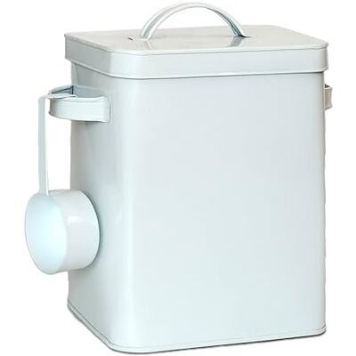 Relaxdays voorraadbus, metaal koffie- en hondenbrokkenblik, luchtdicht, 6,5L, wit Relaxdays voorraadbus, metaal koffie- en hondenbrokkenblik, luchtdicht, 6,5L, wit