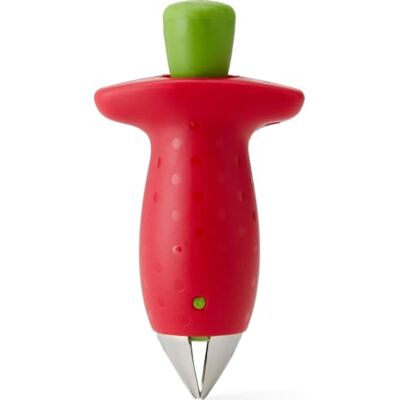 Chef'n StemGem Aardbeienontkroner, Voor het Verwijderen Van Kern en Blad, Ideaal Voor Bakken en Jam Maken, Roestvrij Staal, 12,7 x 5,08 x 2,54 Centimeter, Rood/Groen, 102-138-005 Chef'n StemGem Aardbeienontkroner, Voor het Verwijderen Van Kern en Blad, Ideaal Voor Bakken en Jam Maken, Roestvrij Staal, 12,7 x 5,08 x 2,54 Centimeter, Rood/Groen, 102-138-005