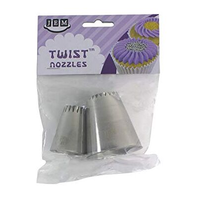 PME NZ907 Twist Nozzle-22T & 23T, roestvrij staal, zilver PME NZ907 Twist Nozzle-22T & 23T, roestvrij staal, zilver
