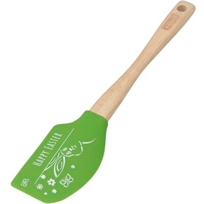 Originele Kaiser deegschraper met paasmotief, 100% siliconen, houten handvat, hittebestendig, siliconen schraper, roze Originele Kaiser deegschraper met paasmotief, 100% siliconen, houten handvat, hittebestendig, siliconen schraper, roze