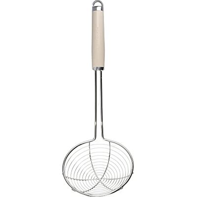 KitchenAid Vergiet, Zeef, 37 x 51 x 140 mm, Roestvrij Staal Amandel Crème KitchenAid Vergiet, Zeef, 37 x 51 x 140 mm, Roestvrij Staal Amandel Crème