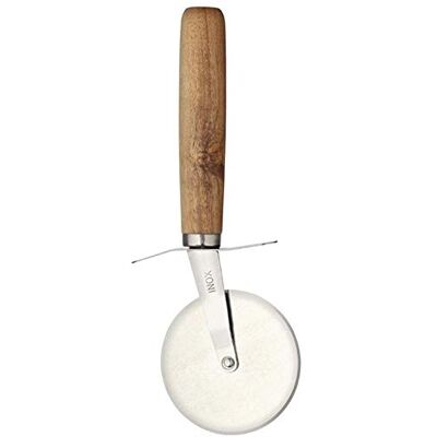 KitchenCraft Pizza-snijder 6 cm van roestvrij staal/hout, zilver/bruin, 28 x 18 x 18 cm KitchenCraft Pizza-snijder 6 cm van roestvrij staal/hout, zilver/bruin, 28 x 18 x 18 cm