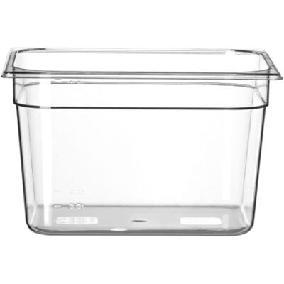 HENDI Gastronorm container, voedsel opslag container, temperatuurbestendig van -40° tot 110°C, vaatwasserbestendig, geur en smaakloos, 12.5L, polycarbonaat, GN 1/2, 325x265x(H)200mm, transparant HENDI Gastronorm container, voedsel opslag container, temperatuurbestendig van -40° tot 110°C, vaatwasserbestendig, geur en smaakloos, 12.5L, polycarbonaat, GN 1/2, 325x265x(H)200mm, transparant