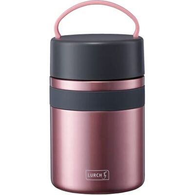 Lurch 240846 Iso-Pot 2.0 Thermo-voedselcontainer voor warme en koude gerechten, dubbelwandig roestvrij staal, 800 ml, roségoud Lurch 240846 Iso-Pot 2.0 Thermo-voedselcontainer voor warme en koude gerechten, dubbelwandig roestvrij staal, 800 ml, roségoud