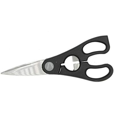 FACKELMANN Multifunctionele keukenschaar met flesopener, roestvrij staal, zilver FACKELMANN Multifunctionele keukenschaar met flesopener, roestvrij staal, zilver