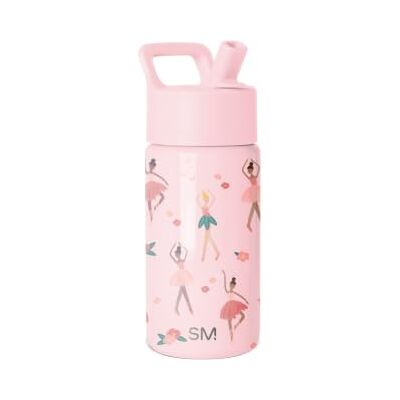 Simple Modern Summit Drinkfles met rietje voor kinderen, herbruikbare geïsoleerde roestvrijstalen drinkfles voor meisjes en kinderen, 415 ml, roze ballerina Simple Modern Summit Drinkfles met rietje voor kinderen, herbruikbare geïsoleerde roestvrijstalen drinkfles voor meisjes en kinderen, 415 ml, roze ballerina