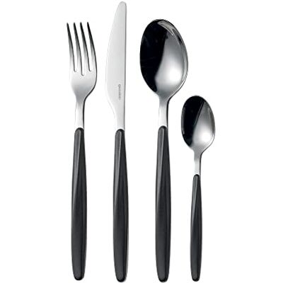 Guzzini My Fusion, Set van 24 Bestek Zwart, 16,8 x 7,5 x h25,5 cm 11070010 Guzzini My Fusion, Set van 24 Bestek Zwart, 16,8 x 7,5 x h25,5 cm 11070010