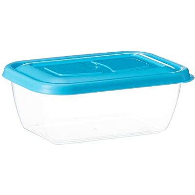 PlasticForte Plastic Forte 11571 Voedselcontainer met Deksel Duidelijk/Blauw, 0.5L PlasticForte Plastic Forte 11571 Voedselcontainer met Deksel Duidelijk/Blauw, 0.5L