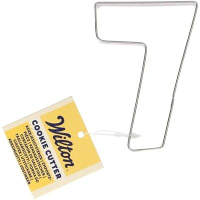 Wilton Cookie Cutter Uitsteekvormen, Number 7 RVS Koekjesuitsteker, Uitsteker voor Koekjes, Deeg, Fondant, Marsepein en Meer Wilton Cookie Cutter Uitsteekvormen, Number 7 RVS Koekjesuitsteker, Uitsteker voor Koekjes, Deeg, Fondant, Marsepein en Meer