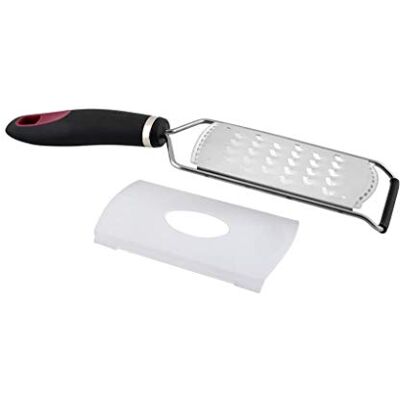 Jata Hogar Essential Dikke rasp met ergonomische siliconen handgreep, vaatwasmachinebestendig, zwart, 3600 W, 1 liter, 44 decibel, staal Jata Hogar Essential Dikke rasp met ergonomische siliconen handgreep, vaatwasmachinebestendig, zwart, 3600 W, 1 liter, 44 decibel, staal