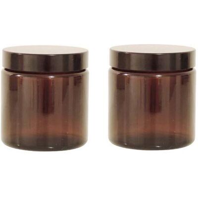 Mikken 2 Glazen Potjes - Crème, Kruidencontainers 120ml Mikken 2 Glazen Potjes - Crème, Kruidencontainers 120ml