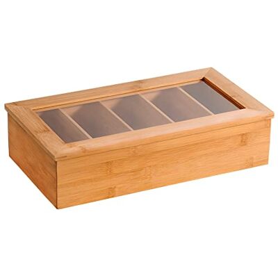 Kesper Theedoos, Materiaal: Bamboe, Afmetingen: 36 x 20 x 9 cm, Kleur: Bruin, 58900 13 Kesper Theedoos, Materiaal: Bamboe, Afmetingen: 36 x 20 x 9 cm, Kleur: Bruin, 58900 13