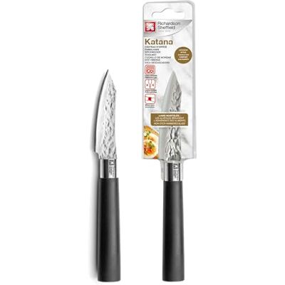RICHARDSON SHEFFIELD Katana office mes Officemes, roestvrij staal 13C, gesatineerde afwerking, lemmet 8 cm, zwart RICHARDSON SHEFFIELD Katana office mes Officemes, roestvrij staal 13C, gesatineerde afwerking, lemmet 8 cm, zwart