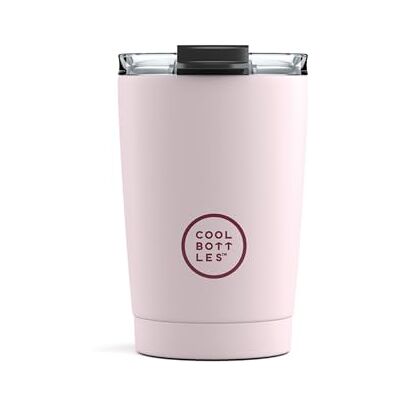 Cool Bottles Thermosbeker 330 ml RVS Tumbler Beker 5u warm / 10u koud Lekvrije Koffiebeker BPA-vrij Pastel Pink Cool Bottles Thermosbeker 330 ml RVS Tumbler Beker 5u warm / 10u koud Lekvrije Koffiebeker BPA-vrij Pastel Pink