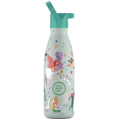 Cool Bottles Thermische Kinderfles Roestvrijstalen Waterfles 350 ml Princess Kingdom Koude dranken 36 uur en warme dranken 18 uur Afwerking met reliëflak BPA vrij Cool Bottles Thermische Kinderfles Roestvrijstalen Waterfles 350 ml Princess Kingdom Koude dranken 36 uur en warme dranken 18 uur Afwerking met reliëflak BPA vrij