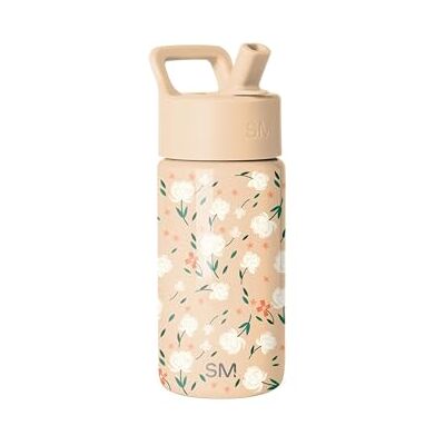 Simple Modern Kinderwaterfles met rietdeksel geïsoleerde roestvrij staal herbruikbare tuimelaar voor peuters, meisjes, jongens Summit Collection 35 ml, Chloe Floral Simple Modern Kinderwaterfles met rietdeksel geïsoleerde roestvrij staal herbruikbare tuimelaar voor peuters, meisjes, jongens Summit Collection 35 ml, Chloe Floral