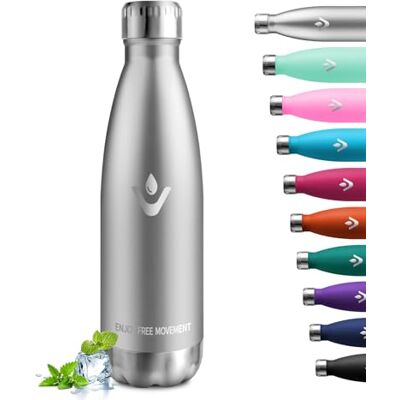 KollyKolla Thermosfles, 500 ml, roestvrij staal, BPA-vrij, lekvrij, gemakkelijk te reinigen, herbruikbaar, drinkfles voor school, sportschool, kinderen, reizen en kantoor KollyKolla Thermosfles, 500 ml, roestvrij staal, BPA-vrij, lekvrij, gemakkelijk te reinigen, herbruikbaar, drinkfles voor school, sportschool, kinderen, reizen en kantoor