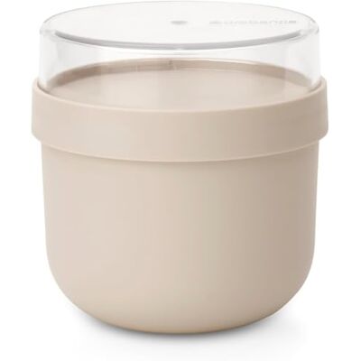 Brabantia Make & Take Yoghurtbeker 0,5 L met schroefdeksel (Soft Beige), lekvrije kom met deksel, ontbijtkom met grote opening, breakfast bowl geschikt voor vriezer, vaatwasser & magnetron, 180 ml Brabantia Make & Take Yoghurtbeker 0,5 L met schroefdeksel (Soft Beige), lekvrije kom met deksel, ontbijtkom met grote opening, breakfast bowl geschikt voor vriezer, vaatwasser & magnetron, 180 ml