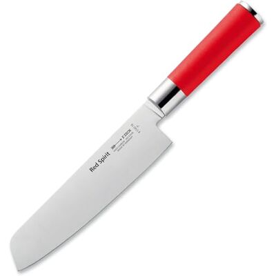 F.Dick F. DICK Usuba, Red Spirit 8174318, mes met lemmet 18 cm, X55CrMo14 staal, roestvrij, 56° HRC F.Dick F. DICK Usuba, Red Spirit 8174318, mes met lemmet 18 cm, X55CrMo14 staal, roestvrij, 56° HRC