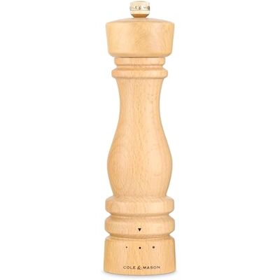 Cole & Mason London Zoutmolen, Navulbare kruidenmolen met premium houtdesign, Instelbaar van fijn tot grof, Met anticorrosief keramisch maalmechanisme, Beukenhout, 22 cm Cole & Mason London Zoutmolen, Navulbare kruidenmolen met premium houtdesign, Instelbaar van fijn tot grof, Met anticorrosief keramisch maalmechanisme, Beukenhout, 22 cm