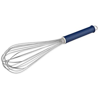 Thermohauser Garde (roestvrij staal), 35 cm lengte, blauwe kunststof handgreep en hanger, met 16 lussen Thermohauser Garde (roestvrij staal), 35 cm lengte, blauwe kunststof handgreep en hanger, met 16 lussen