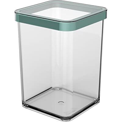 Rotho Loft vierkante opbergdoos 1l met deksel en dichting, Kunststof (SAN) BPA-vrij, turquoise/transparant, 1l (10.0 x 10.0 x 14.2 cm) Rotho Loft vierkante opbergdoos 1l met deksel en dichting, Kunststof (SAN) BPA-vrij, turquoise/transparant, 1l (10.0 x 10.0 x 14.2 cm)
