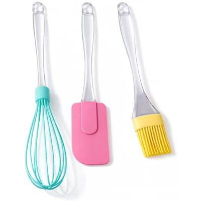 PARENCE Siliconen keukengerei set Garde, spatel en borstels Set van 3 gebak en keukenaccessoires PARENCE Siliconen keukengerei set Garde, spatel en borstels Set van 3 gebak en keukenaccessoires