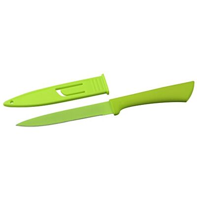 FACKELMANN Nirosta keukenmes gelukkig met bladbescherming 12/24cm, roestvrij staal, Groen, 24 x 7 x 1,4 cm FACKELMANN Nirosta keukenmes gelukkig met bladbescherming 12/24cm, roestvrij staal, Groen, 24 x 7 x 1,4 cm