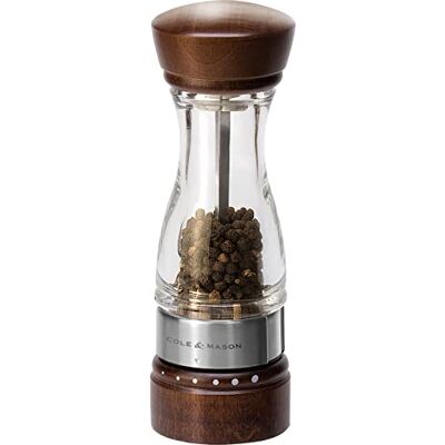 Cole & Mason H12301G Keswick Forest Pepermolen, Donker Hout, Gourmet Precision+, Gebeitst Beukenhout/Acryl, 180mm, Inclusief 1 x Molen, Levenslange Garantie op Mechanisme Cole & Mason H12301G Keswick Forest Pepermolen, Donker Hout, Gourmet Precision+, Gebeitst Beukenhout/Acryl, 180mm, Inclusief 1 x Molen, Levenslange Garantie op Mechanisme