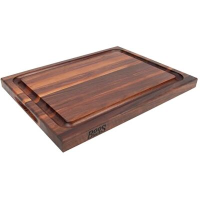 Boos Block Boos Snijplank van walnoot, sapsleuf, snijplank voor professionele keuken, omkeerbaar, grote keukenplank, 51 x 38 x 4 cm Boos Block Boos Snijplank van walnoot, sapsleuf, snijplank voor professionele keuken, omkeerbaar, grote keukenplank, 51 x 38 x 4 cm