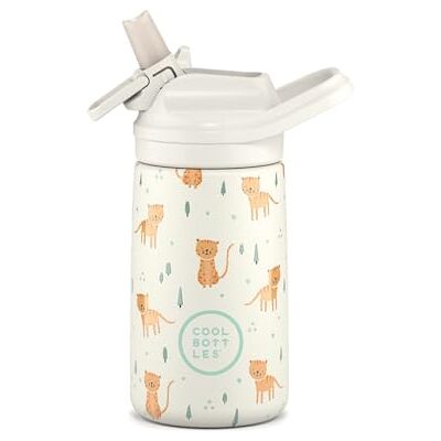 Cool Bottles Roestvrijstalen waterfles voor kinderen, thermosfles voor kinderen, houdt dranken 36 uur koud en 18 uur warm Whisker Kittens 350ml Cool Bottles Roestvrijstalen waterfles voor kinderen, thermosfles voor kinderen, houdt dranken 36 uur koud en 18 uur warm Whisker Kittens 350ml