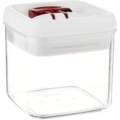 Leifheit Voorraaddoos Fresh & Easy, Eenhandsluiting, 400 ml Luchtdicht en waterdicht, stapelbaar vierkant design, ruimtebesparende voorraadbus voor keuken en voorraadkast Leifheit Voorraaddoos Fresh & Easy, Eenhandsluiting, 400 ml Luchtdicht en waterdicht, stapelbaar vierkant design, ruimtebesparende voorraadbus voor keuken en voorraadkast