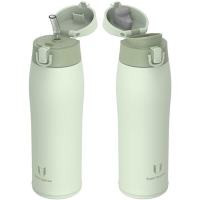 Super Sparrow Geïsoleerde Waterfles Reismok 750ml Roestvrijstalen Drinkflessen BPA-vrij Lekvrije Metalen Fles Inclusief 2 Dopjes: Rietjesdop & Drinktuitdop Super Sparrow Geïsoleerde Waterfles Reismok 750ml Roestvrijstalen Drinkflessen BPA-vrij Lekvrije Metalen Fles Inclusief 2 Dopjes: Rietjesdop & Drinktuitdop