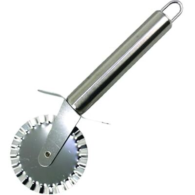 PARENCE - Pizza Roulette - Deeg- en pizzasnijder van roestvrij staal - 19 x 6,5 cm - Utensil PARENCE - Pizza Roulette - Deeg- en pizzasnijder van roestvrij staal - 19 x 6,5 cm - Utensil