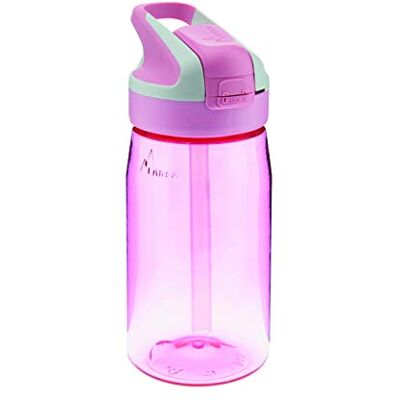LAKEN Water fles voor kinderen, herbruikbare kinderfles Tritan met automatische top met veiligheid met veiligheidsafsluiting en stro. Zonder BPA. 450 ml. Roze LAKEN Water fles voor kinderen, herbruikbare kinderfles Tritan met automatische top met veiligheid met veiligheidsafsluiting en stro. Zonder BPA. 450 ml. Roze