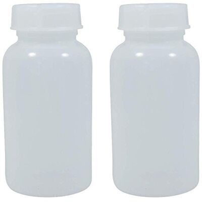 mikken apothekersdoos met schroefdop, 2 x 500 ml, plastic laboratoriumfles BPA-vrij, transparant Made in Germany mikken apothekersdoos met schroefdop, 2 x 500 ml, plastic laboratoriumfles BPA-vrij, transparant Made in Germany