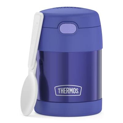 Thermos Kids FUNTAINER FOOD JAR 0,30 l, paars, thermocontainer voor eten met lepel voor kinderen, 5 uur warm / 7 uur koud, absoluut dicht voor soep, muesli, pauze Thermos Kids FUNTAINER FOOD JAR 0,30 l, paars, thermocontainer voor eten met lepel voor kinderen, 5 uur warm / 7 uur koud, absoluut dicht voor soep, muesli, pauze