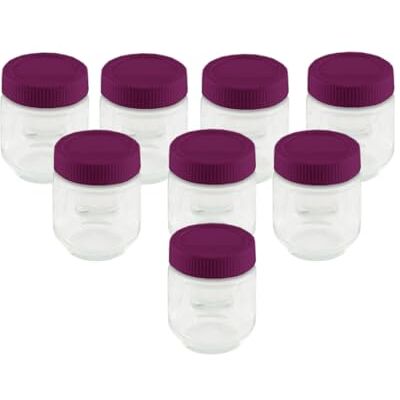 Set van 8 glazen yoghurtpotjes - 190ml Set van 8 glazen yoghurtpotjes - 190ml
