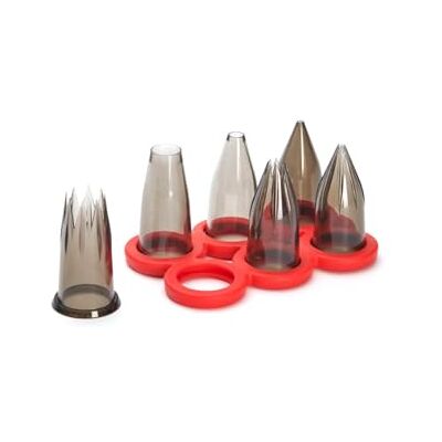 DE BUYER STARTER set: 6 Tritan-doppen met houder 16,5 x 8,5 x 7 cm 4150.07 DE BUYER STARTER set: 6 Tritan-doppen met houder 16,5 x 8,5 x 7 cm 4150.07