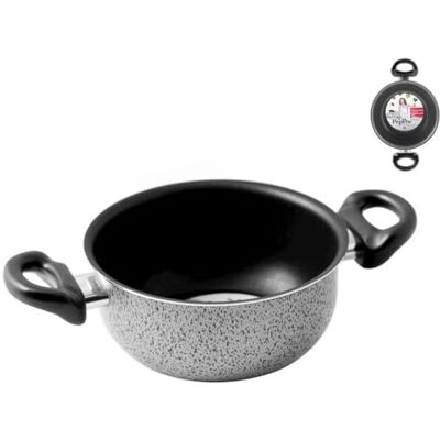 HOME Braadpan 2 Handvatten Non-stick Salpepper 16 cm Kookpot HOME Braadpan 2 Handvatten Non-stick Salpepper 16 cm Kookpot