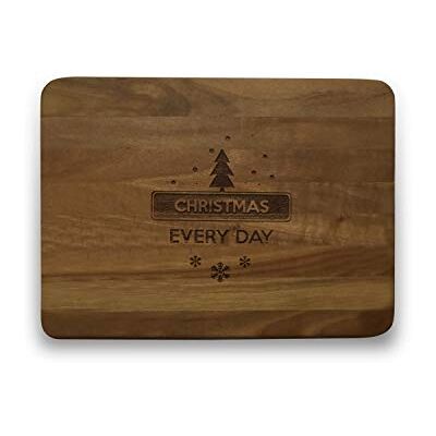 Engraved House "Christmas" Walnoot Hout Snijplank Engraved House "Christmas" Walnoot Hout Snijplank
